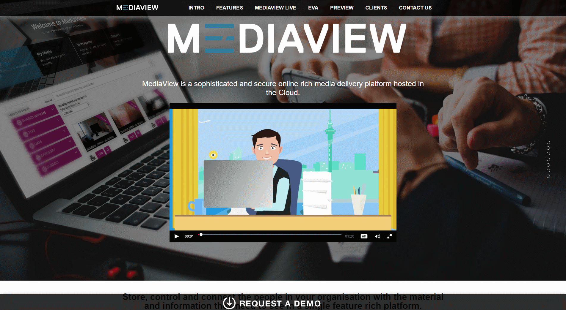 Our client MediaView.co.nz website